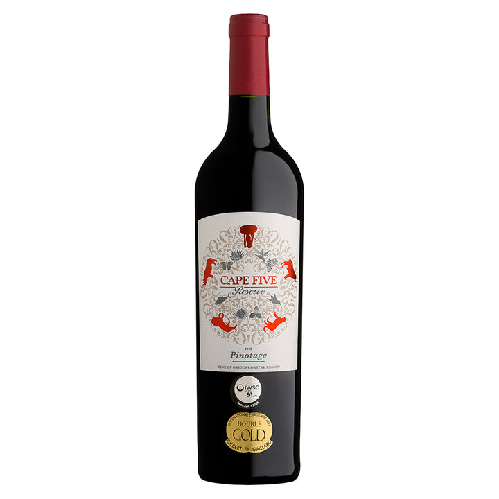Cape Five Reserve Pinotage 2023 - pricing per case of 6 x 750ml