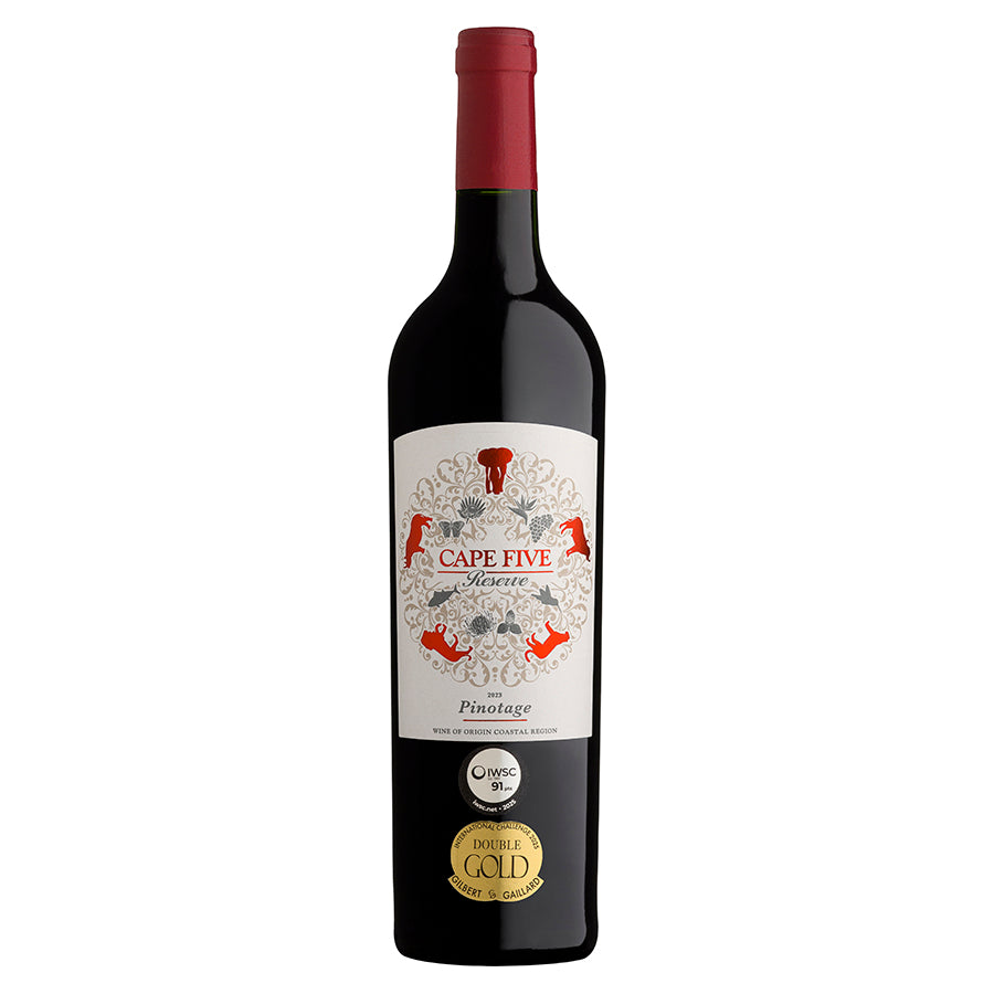 Cape Five Reserve Pinotage 2023 - pricing per case of 6 x 750ml