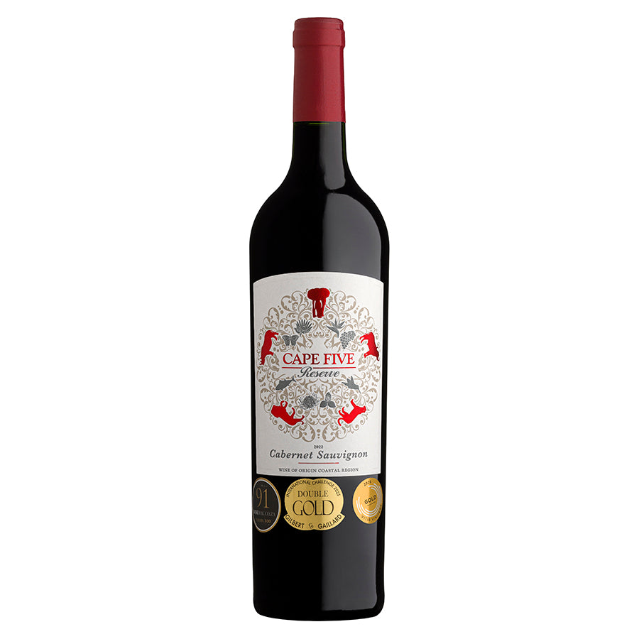 Cape Five Reserve Cabernet Sauvignon 2022 - pricing per case of 6 x 750ml