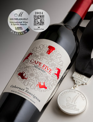 Cape Five Reserve Cabernet Sauvignon 2020 - pricing per case of 6 x 750ml