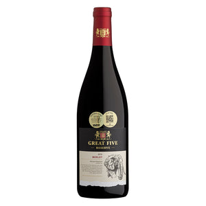 Great Five Reserve Merlot 2019 - pricing per case of 6 x 750ml