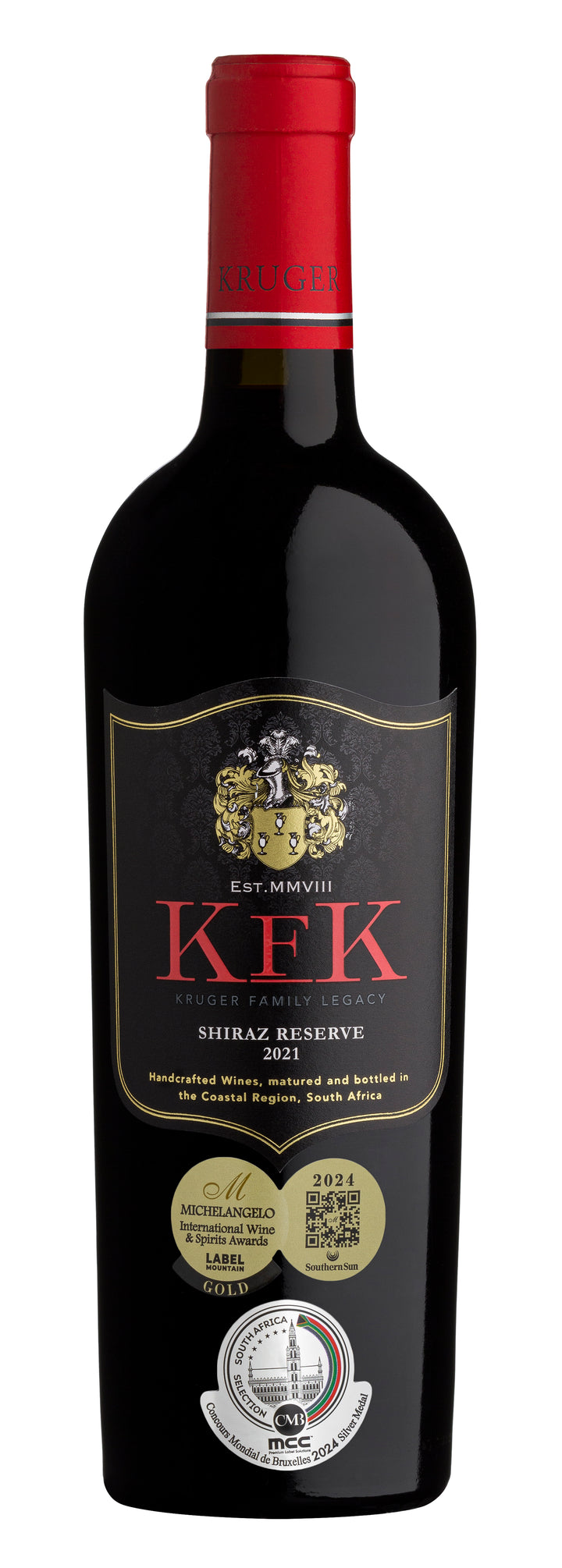 KFK Kenzo Faure Kruger Reserve Shiraz 2021 - pricing per case of 6 x 750ml