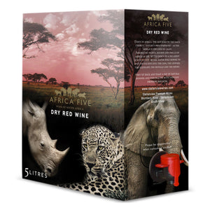 AFRICA FIVE DRY RED BAG-IN-A-BOX - 4 x 5L