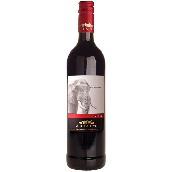 Stellenview Wine's Africa Five Merlot (2018). This smooth Merlot with layers of chocolate, dark berries and mulberries on the nose. An enticing wine with a long lingering finish.