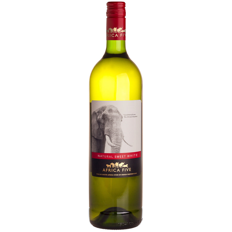 Stellenview Wine's Africa Five Natural Sweet White is an easy-drinking sweet white wine, with tropical fruity flavours. Enjoy our Natural Sweet White Wine with poultry dishes, plates of pasta or a seafood dish.