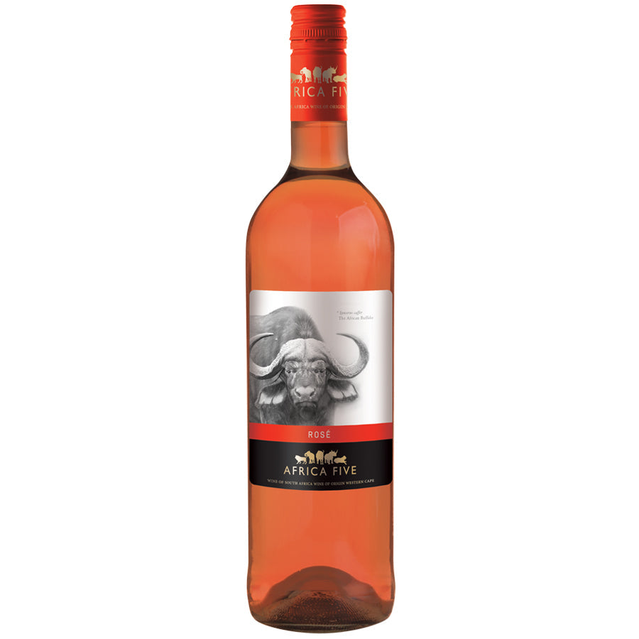Stellenview Wine's Africa Five Rose (2019). A fresh Rosé with light cherry pink colour, laden with berry. Rasberry notes on the nose, carried through by a sweet lingering after taste.